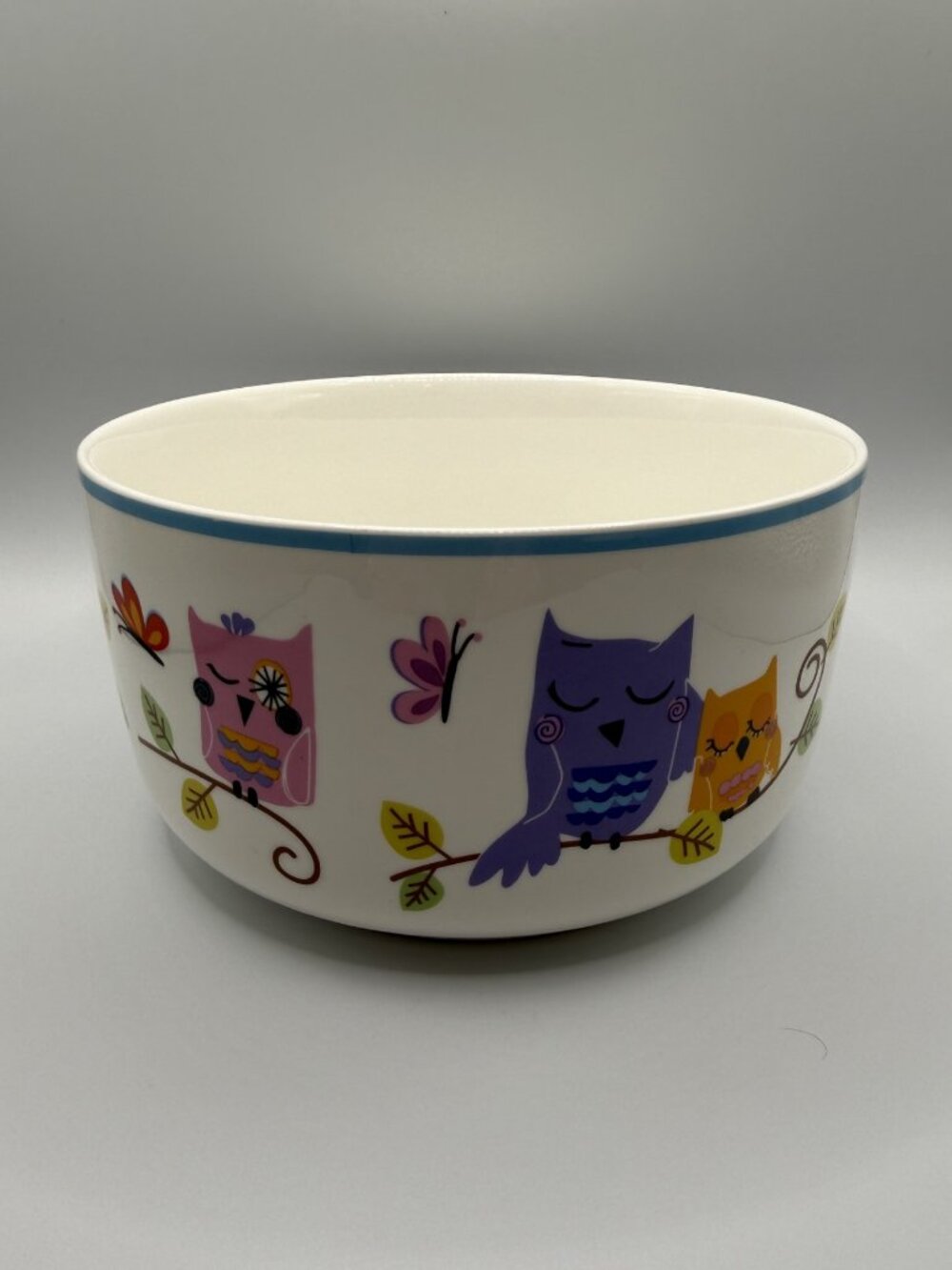 *Retired* Enchanted Forest Owls Bowl by Ciroa